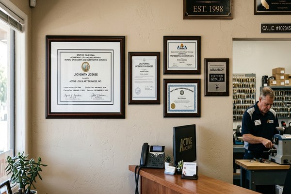 California BSIS locksmith license verification for Belmont Peninsula services