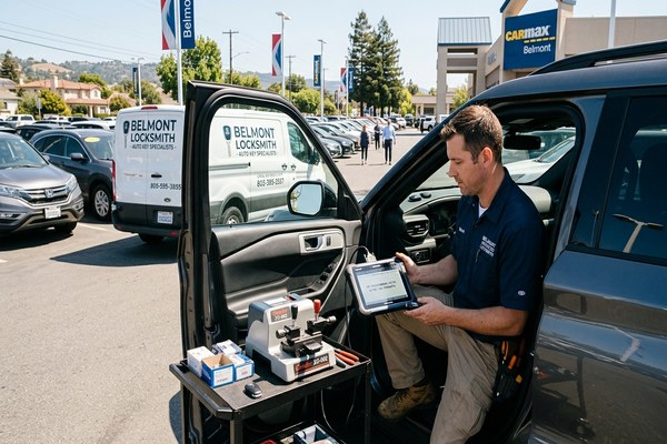 Auto locksmith programming transponder key in Belmont CA