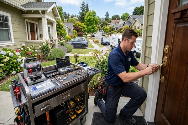 Peninsula locksmith service van in San Mateo County